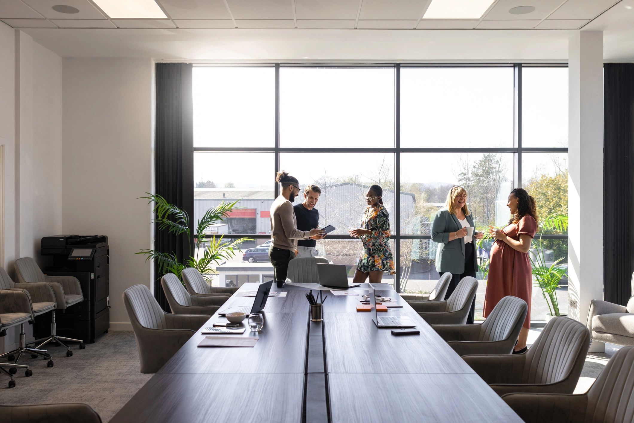 Professional business meeting in a modern office